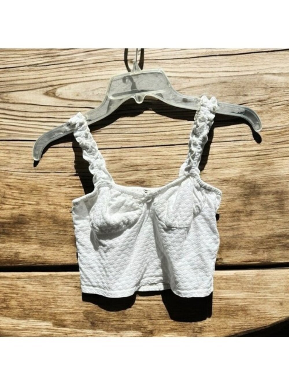🌻BILLABONG White Smocked Sleeveless Tank Top Size medium | Excellent Condition